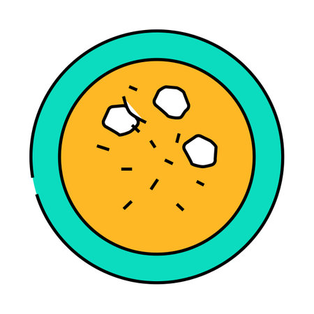 avgolemono soup greek cuisine icon color illustrationのイラスト素材
