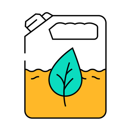 biofuel production biomass energy icon color illustrationのイラスト素材