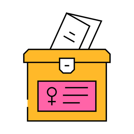 women vote feminism woman icon color illustrationのイラスト素材