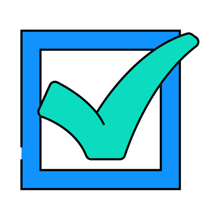 checkbox mark icon color illustrationのイラスト素材