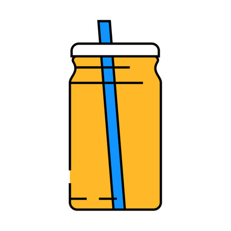 bottle smoothie drink icon color illustrationのイラスト素材