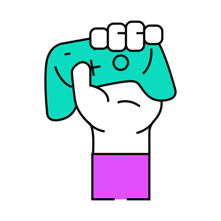 cyber sport team icon color illustration