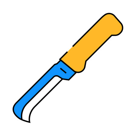 garden knife tool icon color illustrationのイラスト素材