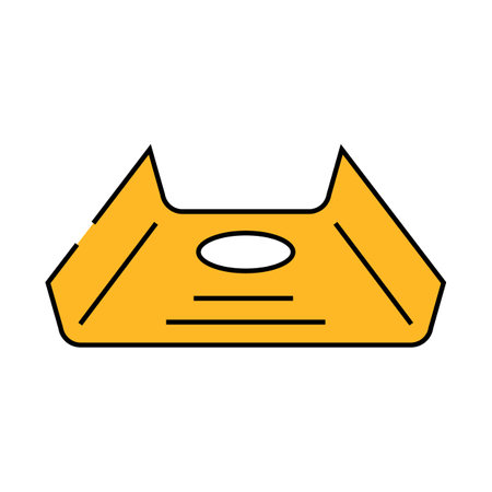 corner brace hardware furniture fitting icon color illustrationのイラスト素材
