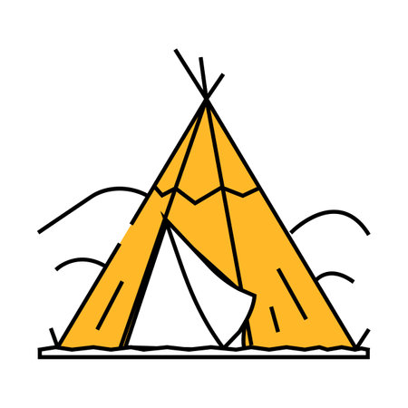 eco tourism green living icon color illustration