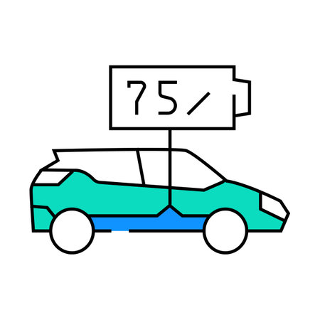 battery indicator electric icon color illustrationのイラスト素材