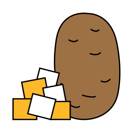 fresh potatoes icon color illustrationのイラスト素材
