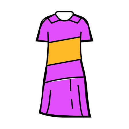 women dress badminton icon color illustrationのイラスト素材