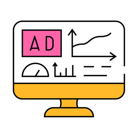 research advertising icon color illustrationのイラスト素材