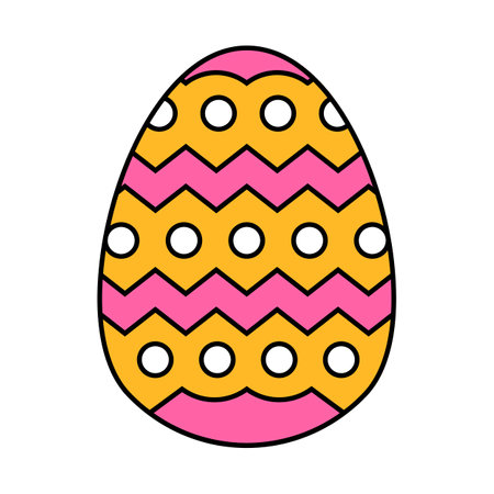 easter egg chicken farm food icon color illustrationのイラスト素材