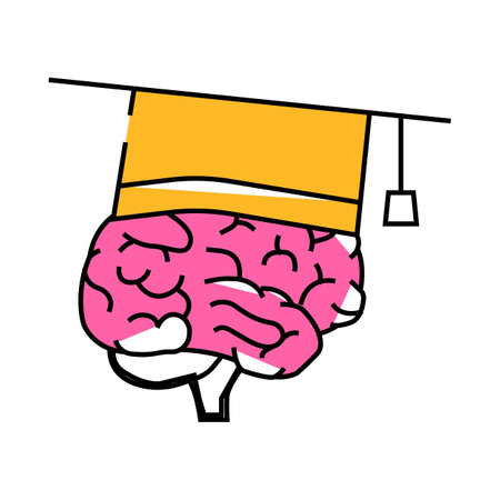 education brain icon color illustrationのイラスト素材