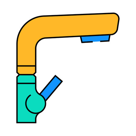 flow faucet water icon color illustrationのイラスト素材