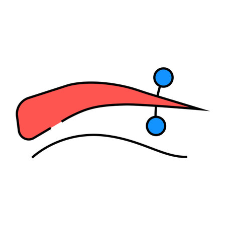 eyebrow piercing fashion beauty icon color illustrationのイラスト素材