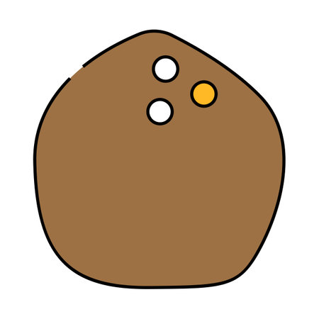 coconut white icon color illustrationのイラスト素材