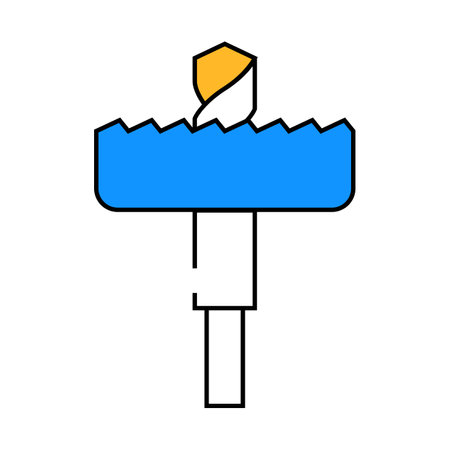hole drill saw icon color illustrationのイラスト素材