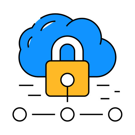 internet padlock icon color illustrationのイラスト素材