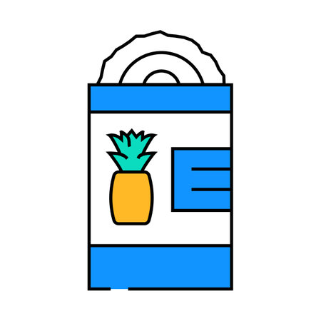 canned pineapple icon color illustrationのイラスト素材