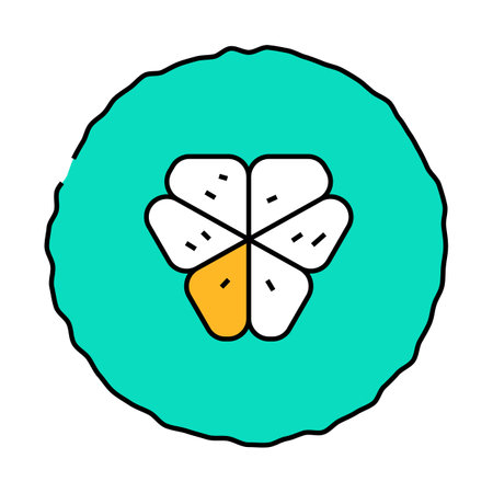 cut cucumber icon color illustrationのイラスト素材
