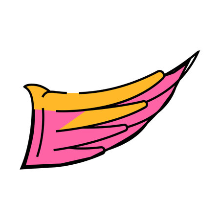 abstract wing icon color illustrationのイラスト素材