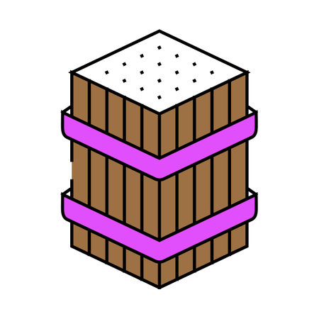 fuel assembly nuclear energy icon color illustrationのイラスト素材