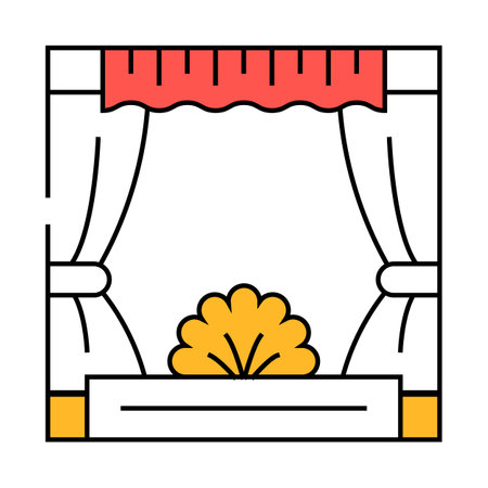 theatrical kids club icon color illustrationのイラスト素材