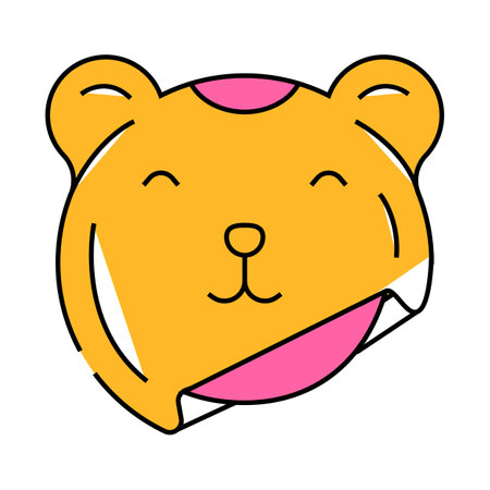 animal rug kid bedroom icon color illustrationのイラスト素材
