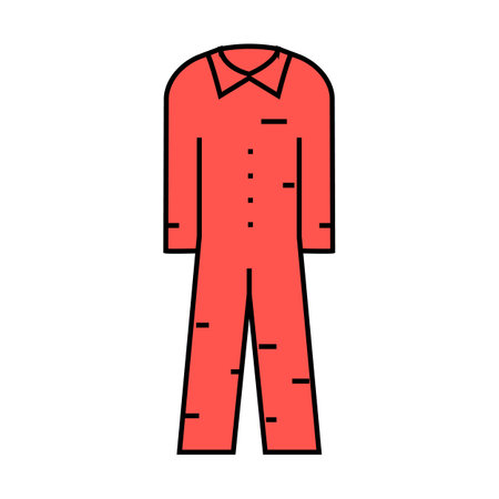 prisoner uniform crime icon color illustrationのイラスト素材