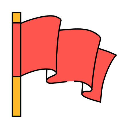 red flag icon color illustrationのイラスト素材