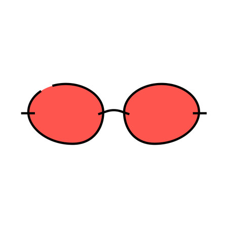 glass glasses optical icon color illustrationのイラスト素材