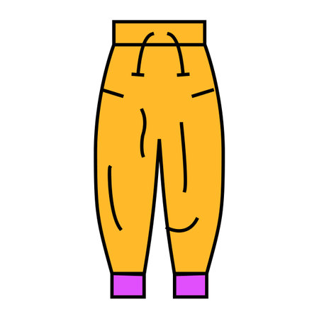 harem pants clothes icon color illustrationのイラスト素材