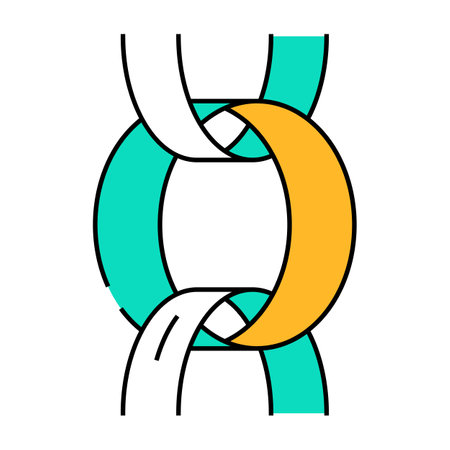 belcher rolo chain icon color illustrationのイラスト素材