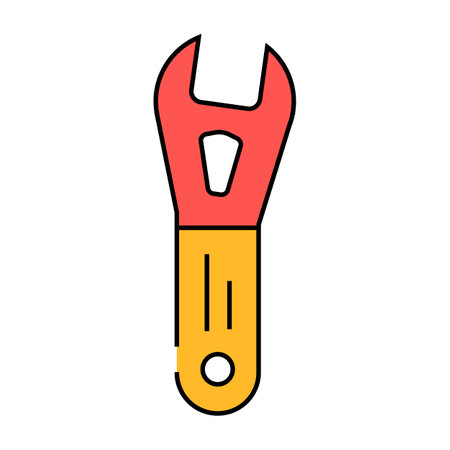 cone wrench icon color illustrationのイラスト素材