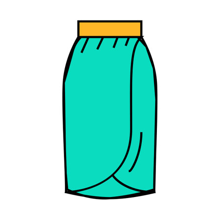 sarong skirt icon color illustrationのイラスト素材