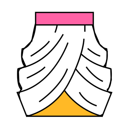 tulip skirt icon color illustrationのイラスト素材