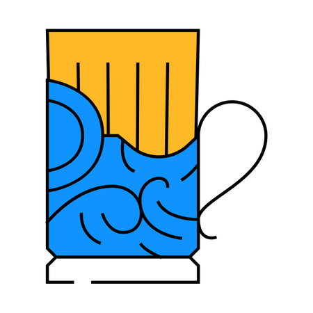 glass with coaster icon color illustrationのイラスト素材