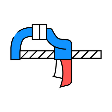 quick grip clamp icon color illustrationのイラスト素材