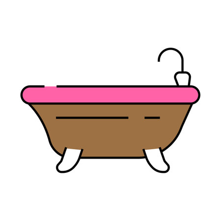 bath or shower icon color illustrationのイラスト素材