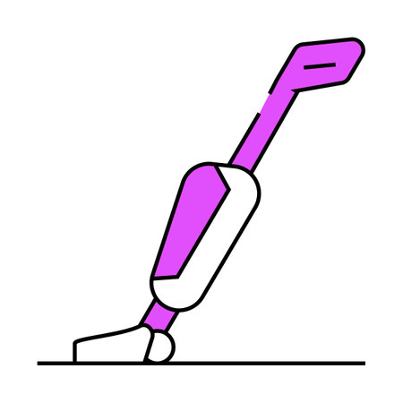 house order cleaned with vacuum cleaner icon color illustrationのイラスト素材