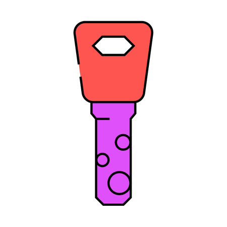dimple key icon color illustrationのイラスト素材