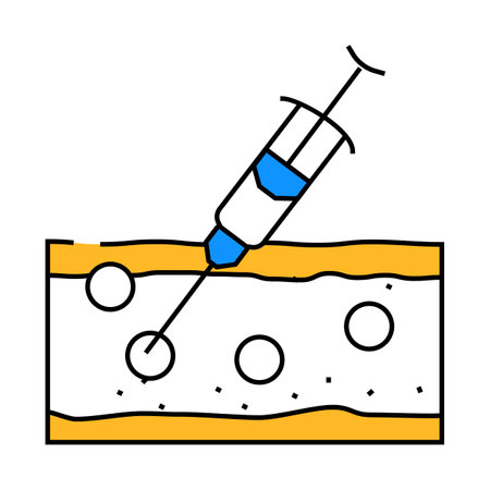 enzyme therapy icon color illustrationのイラスト素材