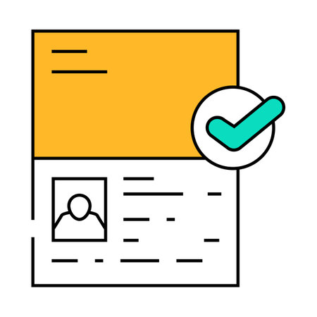 passport compliance icon color illustrationのイラスト素材