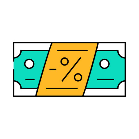money discount icon color illustrationのイラスト素材