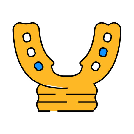 diving mouthpiece icon color illustrationのイラスト素材
