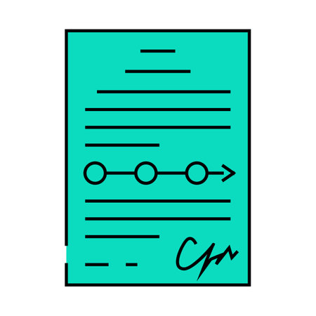 approved plan icon color illustrationのイラスト素材