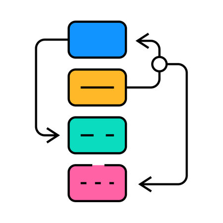algorithm planning icon color illustrationのイラスト素材