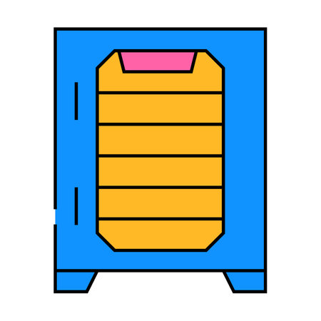 dehydrator laboratory equipment icon color illustrationのイラスト素材