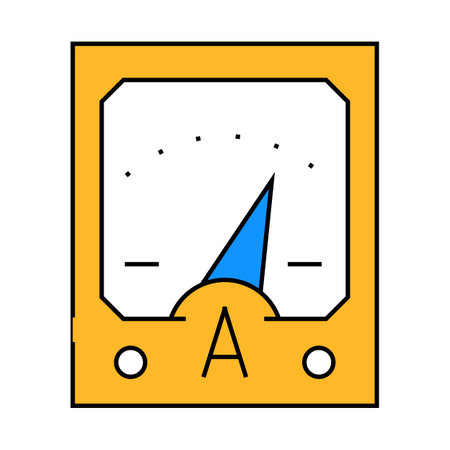 ammeter tool icon color illustrationのイラスト素材