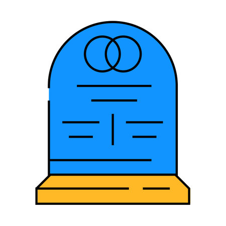 marriage dead icon color illustrationのイラスト素材
