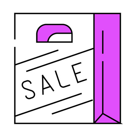 bag sale icon color illustrationのイラスト素材