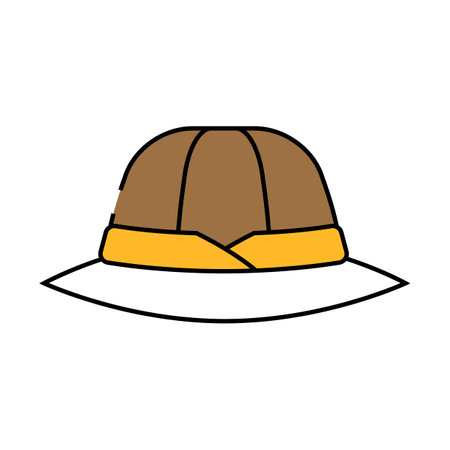 hat hunter icon color illustrationのイラスト素材
